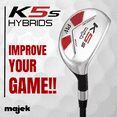 thumbnail image 2 of Majek Golf Big & Tall XL Extra Long All Hybrid PW Regular Flex Right Handed New Utility R Flex Club, 2 of 6