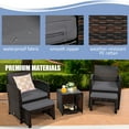 thumbnail image 6 of Costway 5PCS Patio Rattan Wicker Furniture Set Sofa Ottoman Cushion Gray, 6 of 10