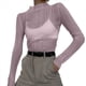thumbnail image 2 of Tops Transparentes de Larga Plisados para Mujer Raíz de Rosa M, 2 of 7
