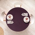 thumbnail image 4 of Ambesonne Hot Pink Fitted Round Tablecloth, Old Fashion Polka Dots, 40"- 44" Diameter, Black Hot Pink, 4 of 5