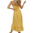 thumbnail image 4 of Womens Sexy Floral Strappy Midi Split DressM, 4 of 4