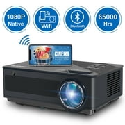 FANGOR Native 1080P Full HD Projector,With 65000 Hours Lamp Life,Support 250" Display,Ideal for Home Theather/Business Use