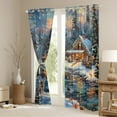 thumbnail image 3 of Castle Fairy Animal Deer Black Out Curtains for Teens Girls Boys,Rustic Cabin Curtains Pack Of 2 (42X63 Each),Merry Christmas Bedroom Curtains,Super Cozy Room Decor, 3 of 6