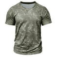 thumbnail image 5 of EWASWON Men's Slim Fit Vintage Graphic T-Shirts, Moisture-Wicking Cotton Blend Gym & Casual Short Sleeve Tees,Army Green,Size 2XL, 5 of 5