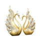 thumbnail image 5 of 2 figuras de cisne con forma de cisne, colección decorativa para oficina, escritorio de oficina en casa. dorado, 5 of 9