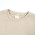thumbnail image 4 of Lovskoo Infant Baby Boys Girls Crewneck Sweatshirt Long Sleeve Fleece Keep Warm Small and Medium Children Casual Basic Pullover Solid Outwear Top Baby Winter Clothes Beige, 4 of 8