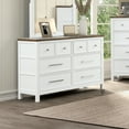 thumbnail image 2 of Furniture of America Yvara Modern 6-Drawer Dresser, White, 2 of 7