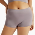 thumbnail image 4 of Hontri Full Coverage Boyshorts Underwear - Women's Soft Stretch Shorts (Everyday Comfort, No-Ride Design) Gray 1 M, 4 of 5