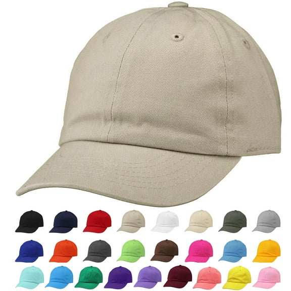 Kids Boy Girl Baseball Cap Hat Soft Cotton Lightweight Adjustable Size for 2-5 Years Khaki