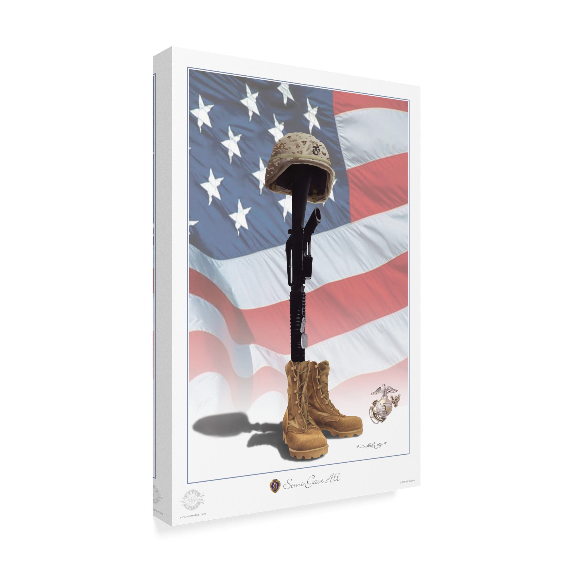 Trademark Fine Art 'Some Gave All' Canvas Art by Marc Wolfe