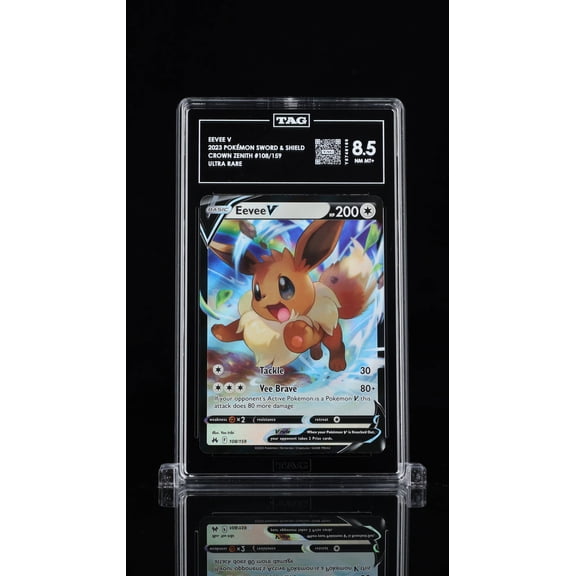 Graded 8.5 TAG Pokémon Sword & Shield Eevee V 108/159 #Y5748169
