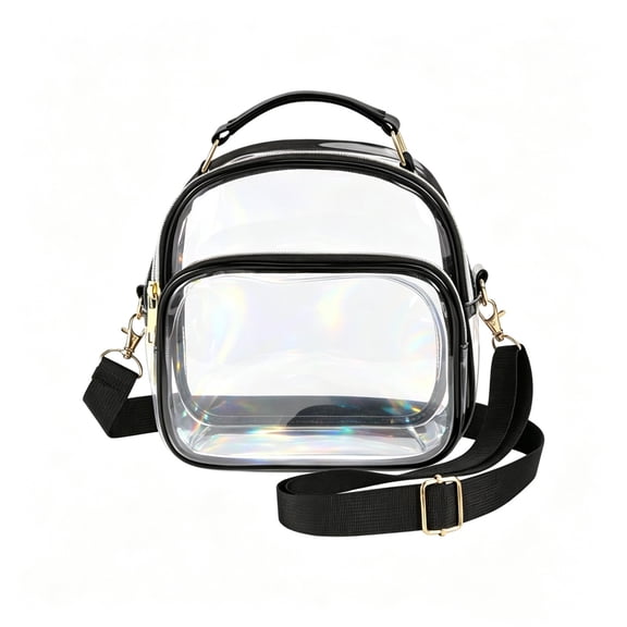 Clear Bag Stadium Approved, Transparent Crossbody Purse Adjustable Shoulder Strap