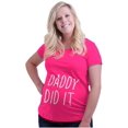 thumbnail image 6 of Funny Cute Daddy Did It Dad Joke Women's Maternity T Shirt Tee Brisco Brands S, 6 of 7