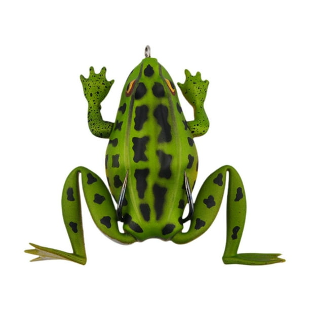 Señuelo de rana, señuelo de trucha, ganchos sin s, , suaves para la pesca de lubina, señuelo para Patrón verde