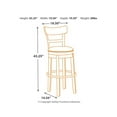 thumbnail image 4 of Signature Design by Ashley Casual Pinnadel Bar Height Bar Stool  Light Brown, 4 of 7