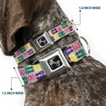 thumbnail image 2 of Buckle-Down Pet Collar, Dog Collar Metal Seatbelt Buckle, Flip Flops Sand Multi Color, 15 to 24 Inches 1.0 Inch Wide, 2 of 8