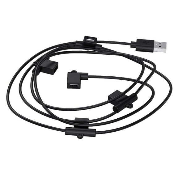USB Extension Cable With 5 Female Port 240cm For Low Power Devices LED Lamp Cooling Fan Charging