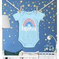 thumbnail image 3 of Shop4Ever American Patriotic Rainbow 4th of July Baby's Bodysuit Infant Cotton Romper 24 Months Light Blue, 3 of 5