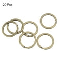 thumbnail image 2 of Uxcell 28mm O.D. Flat Split Keyring Open Connector Nickel Plated Iron, Bronze 20 Pack, 2 of 3