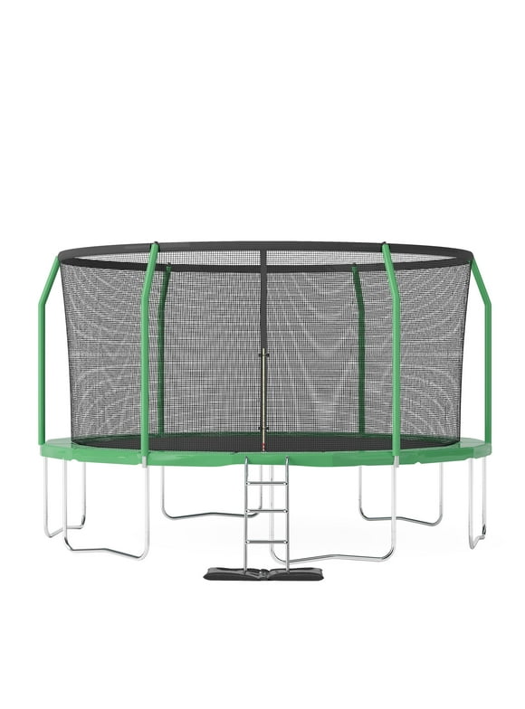 Airzone Jump Premier Backyard Trampoline- 15ft Green/Green