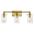 thumbnail image 5 of SAFAVIEH Johari 3-Light LED Gold Iron Wall Sconce with Clear Shade, 5 of 7
