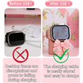 thumbnail image 6 of Charger Dock for Apple Watch Ultra/10/9/8/7/6/5/4/3/2/1/SE2/SE, iWatch Cute 3D Bow Tie Silicone Charging Desk Stand Holder, Pink Bow, 6 of 18