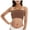 Coffee, variant on Wang6 Women's Plus Size Strapless Workout Tube Tops with Pad Crop Non Stretchy Yoga Bras Sports Fitness Gym Bandeau Tops Coffee XXXXXXL
