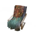 thumbnail image 3 of Landscape Soft Flannel Fleece Throw Blanket, Photo of Trees and Forest Boatman Pulling the Boat in Kyoto Japan, Cozy Plush for Indoor and Outdoor Use, 50" x 60", Dark Seafoam Vermilion, by Ambesonne, 3 of 5