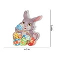 thumbnail image 3 of KIHOUT New Easter DIY 5D Diamond Art Painting Kits, Easter Rabbit Eggs Tabletop Decoration With LED String, Cute Diamond Paintings Ornament For Easter Day, 3 of 4