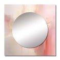 thumbnail image 2 of Designart "Ethereal Beauty In Soft Vintage Pink Watercolor II" Abstract Shapes Square Mirror For Wall Decor - Large Pink Square Printed Wall Mirror Art - Wall Mounted Square Mirror, 2 of 5