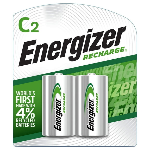 Energizer C2 Rechargeable, Size C, 2-Count