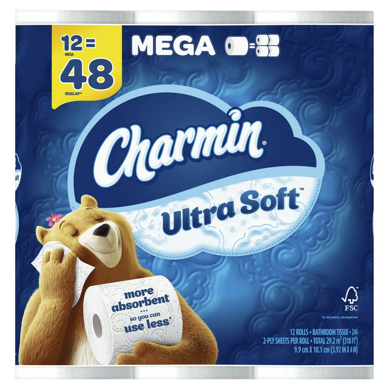 Charmin Ultra Strong Toilet Paper, 12 Mega Rolls 