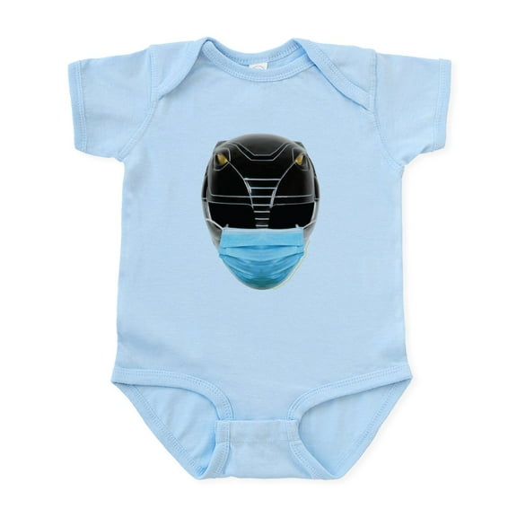 CafePress - Power Rangers Black Ranger Wearing A - Baby Light Bodysuit, Size Newborn - 24 Months