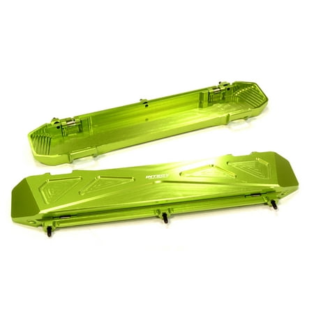 Integy RC Toy Model Hop-ups T4131GREEN Billet Machined Alloy Battery Box Cover (2) for 1/10