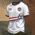 thumbnail image 2 of 2026 New USA Soccer Jersey Men, United States Jersey Soccer, Jersey USA Crew Neck Short Sleeve Football Shirt, USA Flag Soccer Jersey for Adult(White, 2XL), 2 of 4