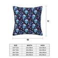 thumbnail image 2 of Throw Pillow Covers, Skull flower pink blue Soft Square Pillow Cases with Invisible Zipper for Couch Bed Sofa, Farmhouse Fall Home Decor 12"x12", 2 of 7