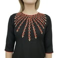 thumbnail image 2 of Atasi Women's Aari Work Black Rayon Designer Straight Kurti Casual Clothing - 12, 2 of 9