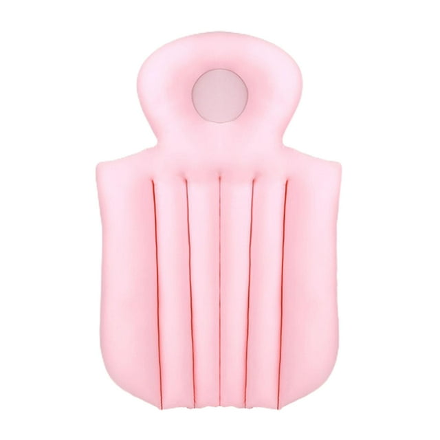 Almohada de baño de lujo de cuerpo completo con soporte antideslizante para cuello y espalda rosa 1