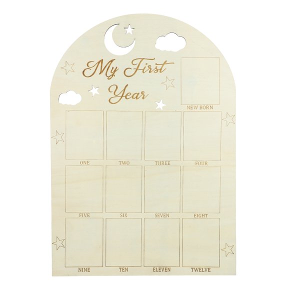 Baby Milestone Board 12 Months Newborn Photo Frame First Year Memory Keepsake