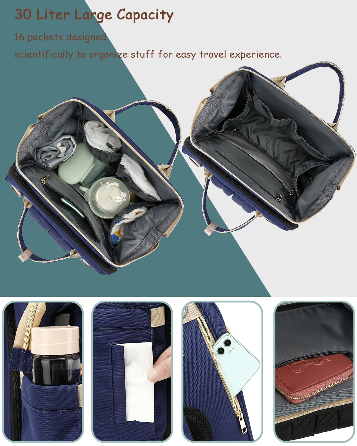 バッグ baby DEBUG Baby Diaper Bag with Changing Station, Baby Shower