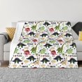 thumbnail image 1 of Fotbe Dinosaur Manta de Franela con Estampado, Manta Ultrasuave para Cama, Sofá, Auto, Hipoalergénica y Antibolitas-80"x60", 1 of 6