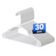 thumbnail image 1 of Organizador de armario blanco Plastic Hangers Simple Deluxe, paquete de 30 unidades, 1 of 7
