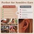 thumbnail image 5 of LUNVKY 3 Pairs 18K Gold Plated Hoop Earrings for Women CZ Small Huggie Cartilage Post Hypoallergenic Earrings Set for Multiple Piercing Birthday Jewelry Gifts Teen Her Ideas, 5 of 5