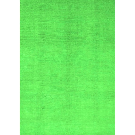 Ahgly Company Indoor Rectangle Oriental Green Modern Area Rugs, 2' x 4'