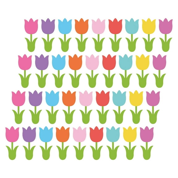 OUNONA Tulip Cutouts Assorted Color Cardstock Spring Decor for Home Festive Vibe