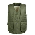 thumbnail image 2 of IROINNID Men's V-Neck Sleeveless Solid Color Loose Outdoor Vest Jacket Lightweight Vest With Pockets, 2 of 9
