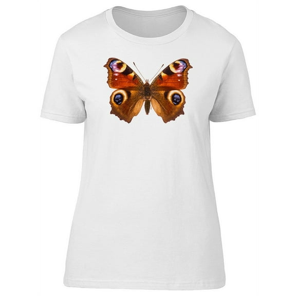 Vivid European Peacock Butterfly T-Shirt Women -Image by Shutterstock, Female Large