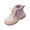 Pink-01, variant on Baby Boy and Girls Ankle Boots Fashion British-style Lace up Side Zipper Non-slip Knight Booties