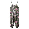 thumbnail image 6 of Staki Girls Rompers Baby Girl Easter Outfits Romper Toddler Bunny Floral Print Jumpsuit Pants Overalls 1-10Y(Black,7-8Years), 6 of 6