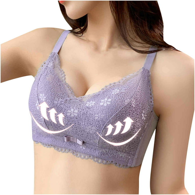 Viadha underoutfit bras for women Ladies Comfortable Breathable No Steel  Sexy Lace Gathering Adjustment Lift Bra Underwear